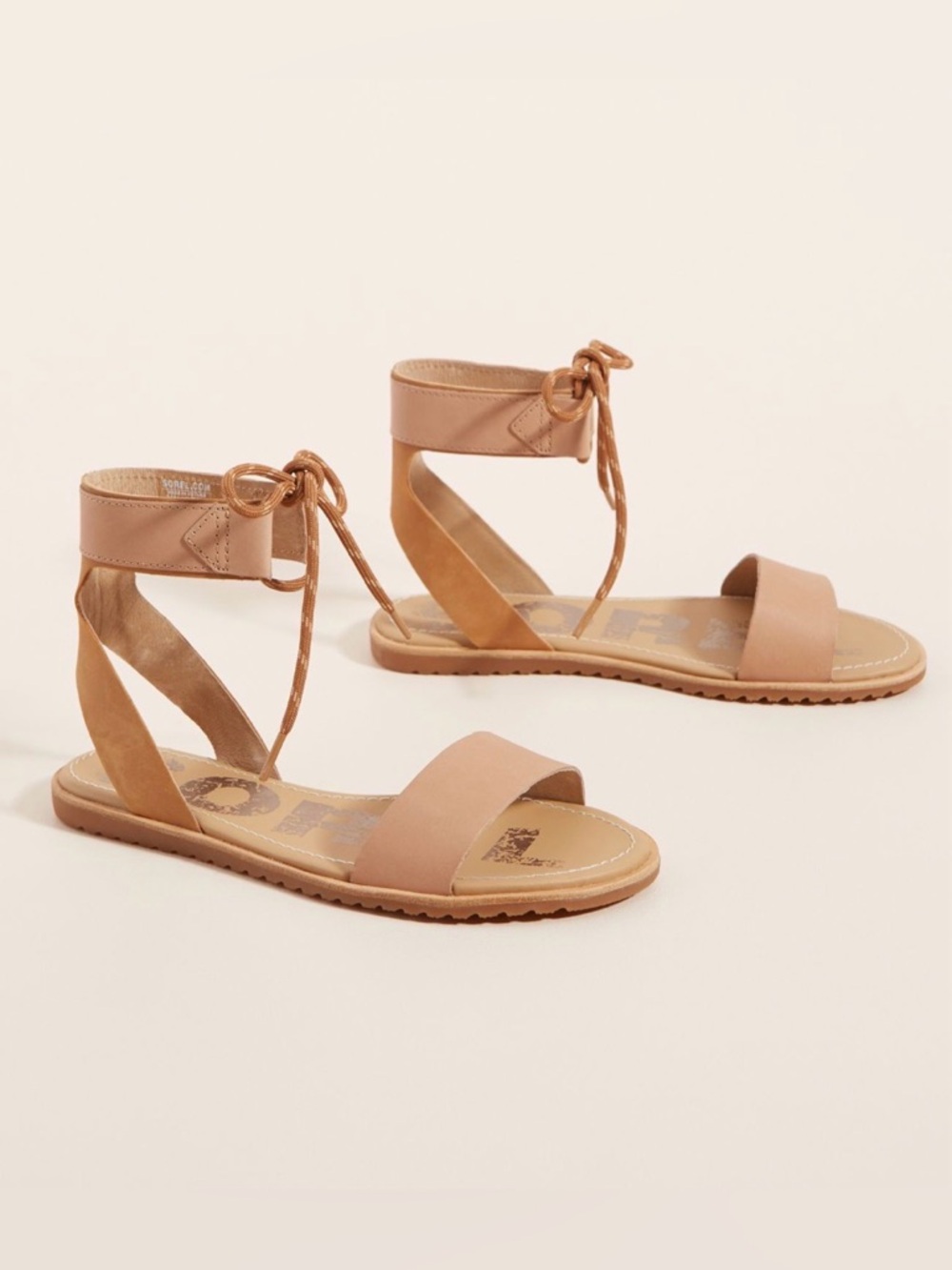 SOREL Ella Lace-Up Sandals Anthropologie New $90 Retail